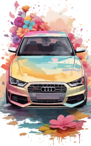 Audi A4 Virágokkal